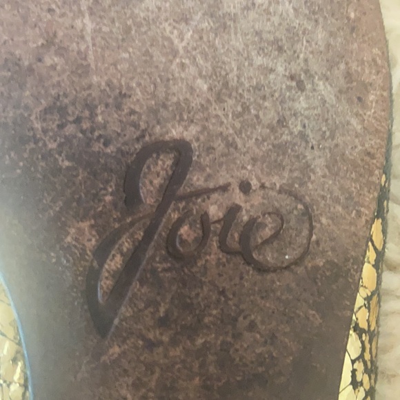 Sparkly/crackled gold and navy gold Joie ballet flats Sz 7 1/2 - 37 1/2 - Picture 5 of 8